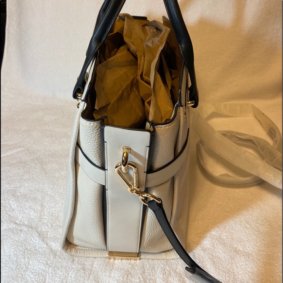 COACH Purse Black Off-White LRG Authentic  Leather - Picture 5 of 10